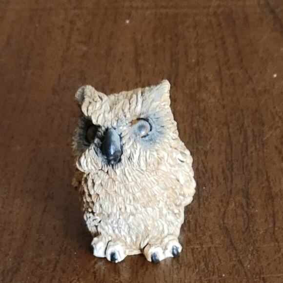 Vintage Stone Critters Littles Baby Horned Owl Figurine Owlet 2" SCL-013 - Picture 2 of 8